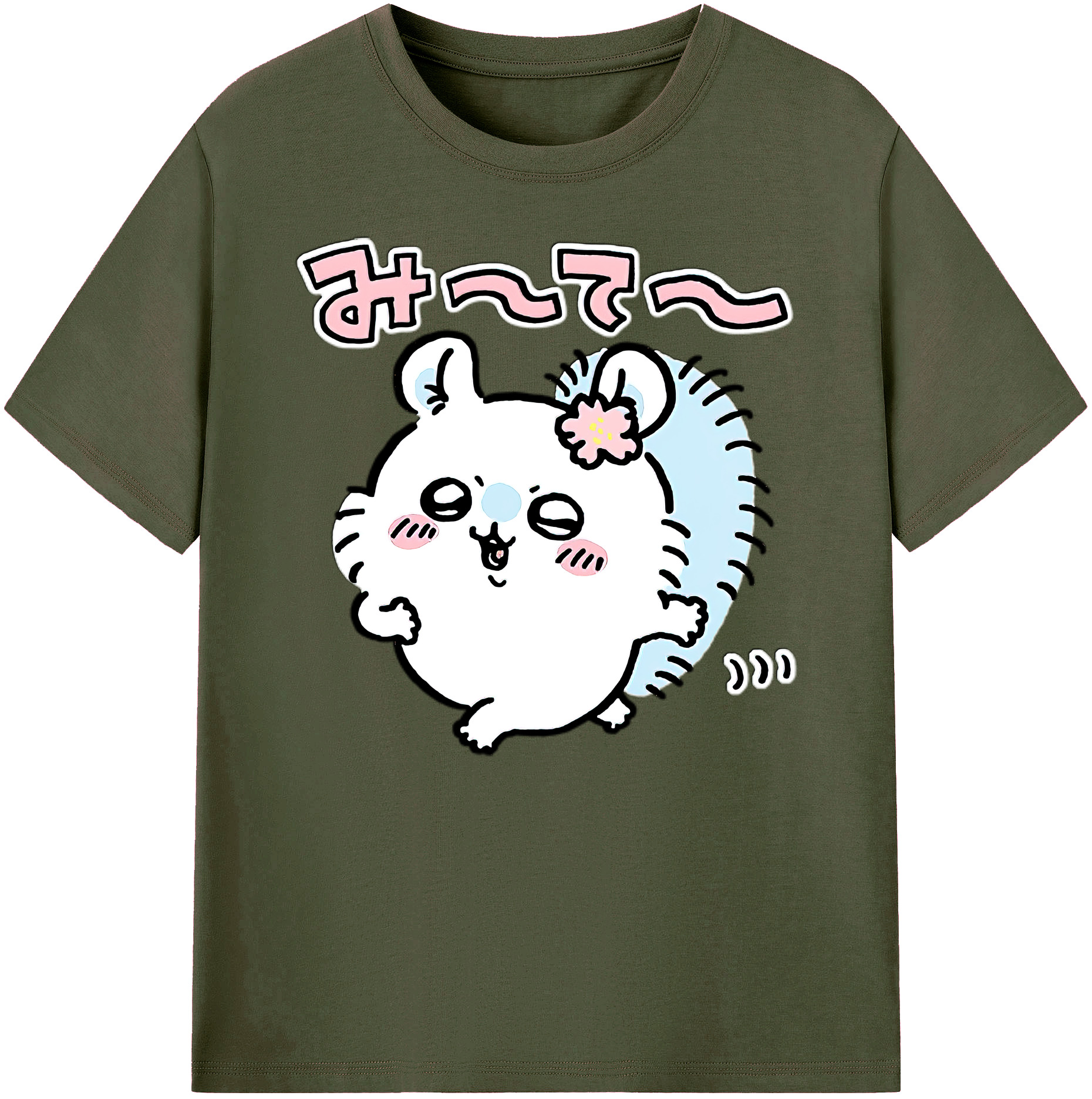 （画像用） ちいかわ モモンガ Chii-kawa Momonga 綿100％ メンズ半袖Tシャツ｜肌触りやわらか＆通気性